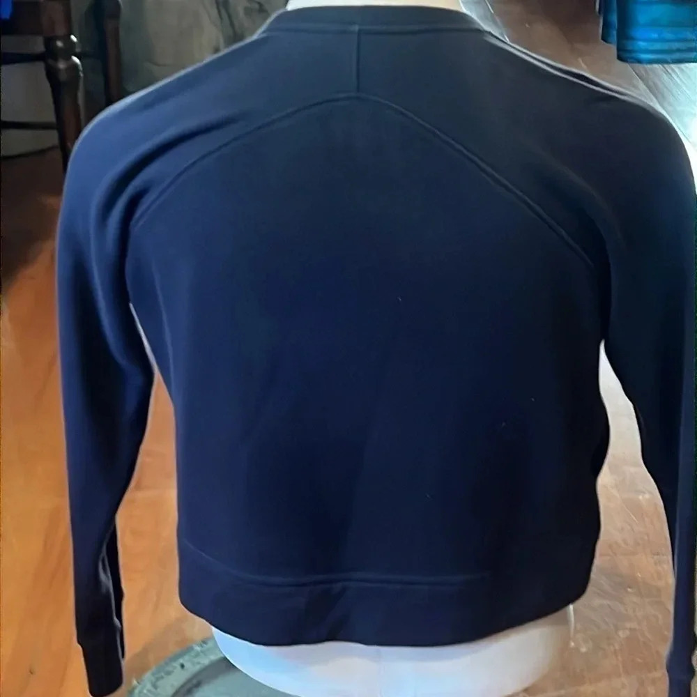 Public Rec Womens Sweatshirt size L Luxe Fleece Black Cropped Long Sleeve - Picture 2 of 5